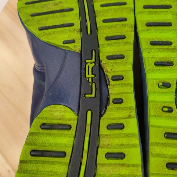 Ralph Lauren Falon Blue & Green Leather Mesh Casual Sneakers Woman US 9.5B - Picture 12 of 13